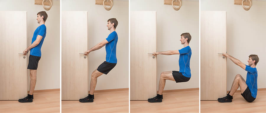 Amosov squat knee strengthening exercise